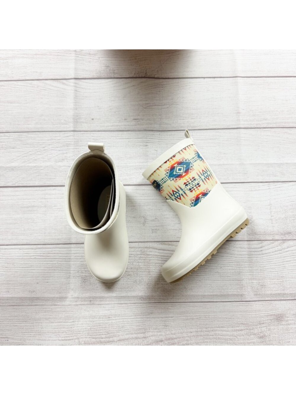 Pendleton Pilot Rock Kids Mid Rain Boots Durable Waterproof Aztec NWT NIB 9-10